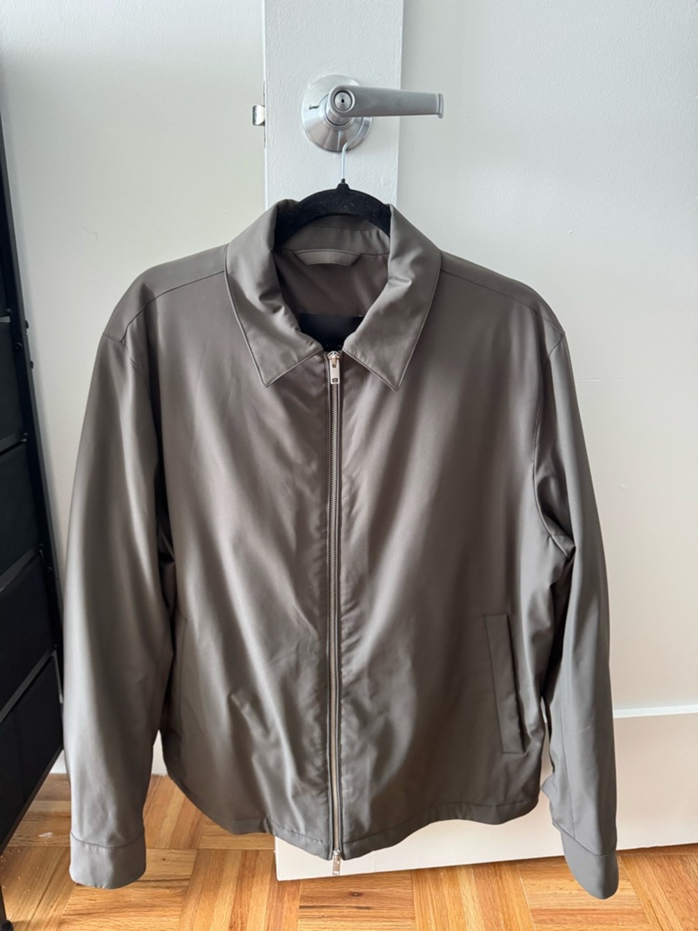 Massimo Dutti Men's Taupe Zip-Front Jacket